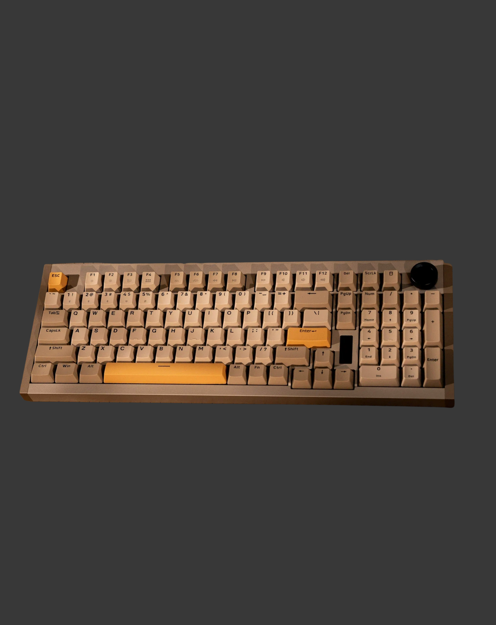 Desert Aluminum 96: CNC Gasket Wireless Keyboard, Knob - Kerno
