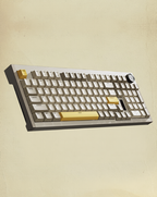 Desert Aluminum 96: CNC Gasket Wireless Keyboard, Knob - Kerno
