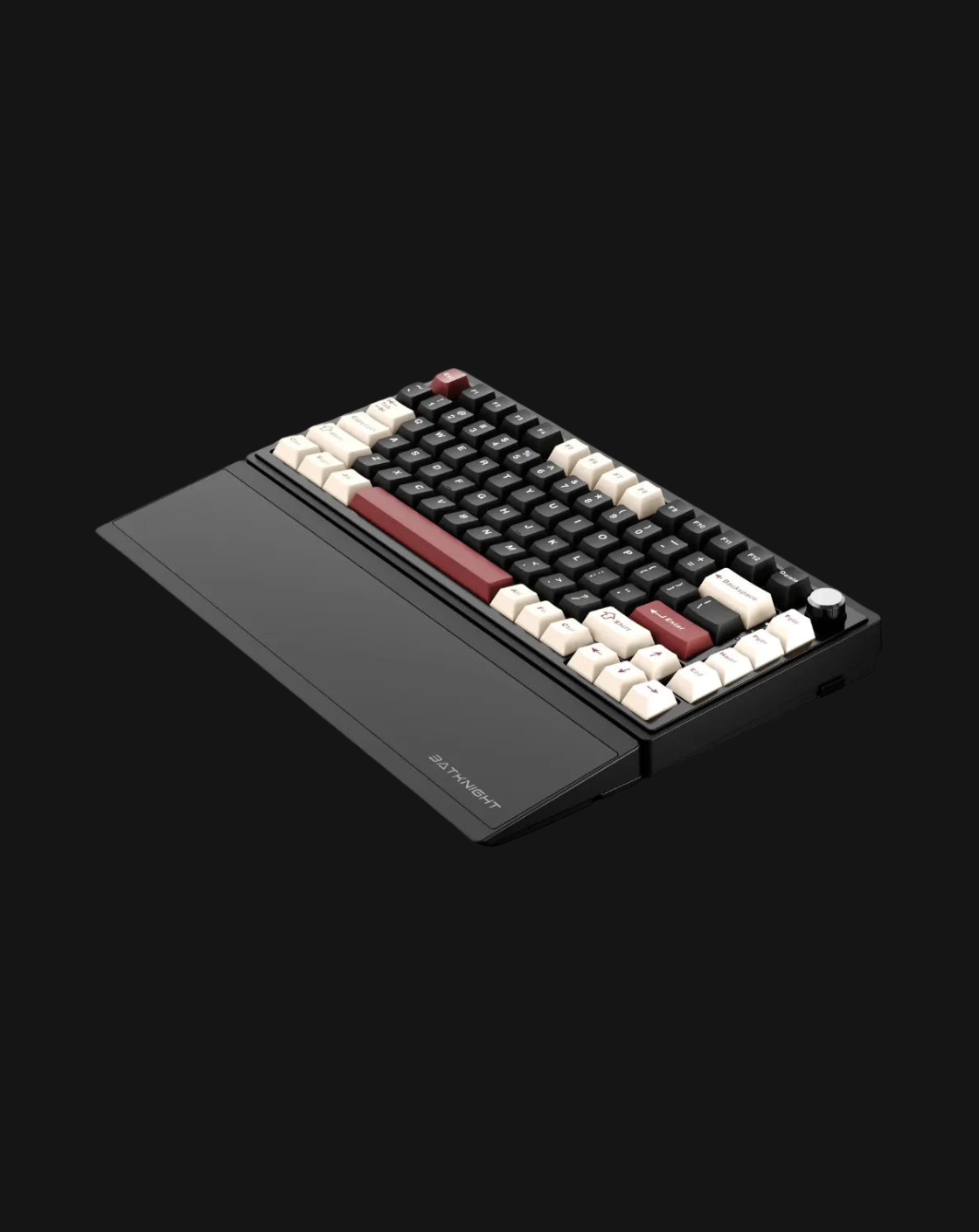 Dark Glory: 75% Wireless Keyboard, Foldable Palm Rest - Kerno