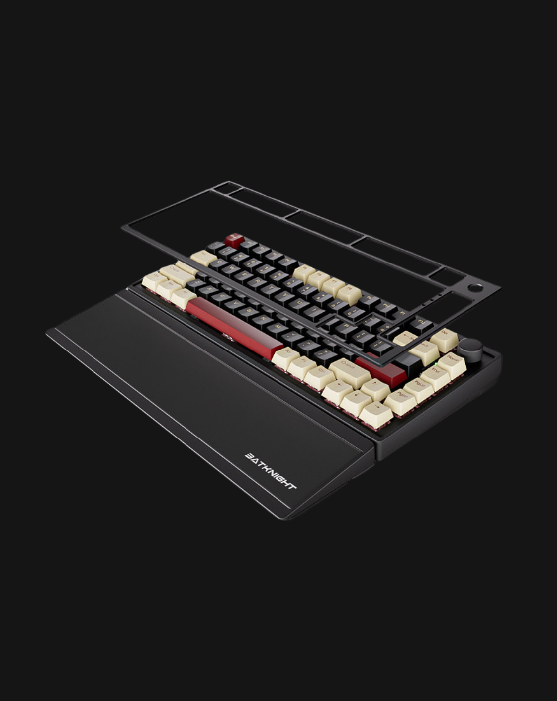 Dark Glory: 75% Wireless Keyboard, Foldable Palm Rest - Kerno