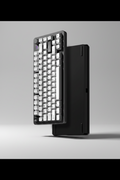 Midnight Black: 75% Aluminum Wireless Keyboard, Knob - Kerno