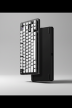 Midnight Black: 75% Aluminum Wireless Keyboard, Knob - Kerno