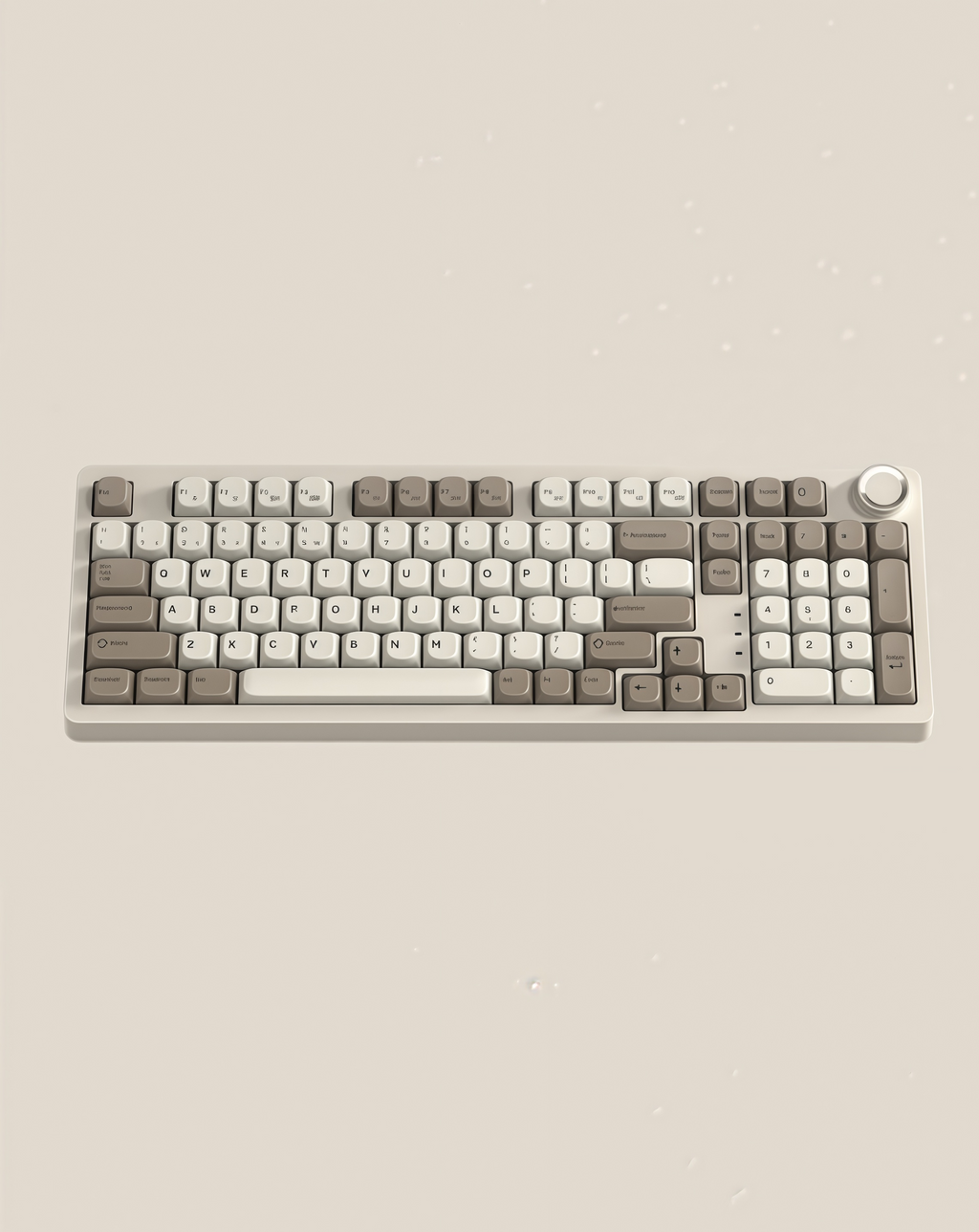 Warm Gray 98: Gasket Mount Wireless Keyboard, Knob - Kerno