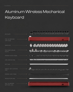 AL75_Aluminum_Wireless_Mechanical_Keyboard_Ember Detailed view 
