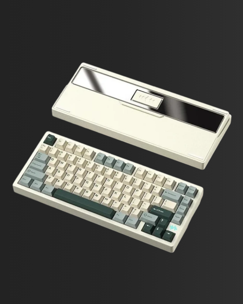 AX75: Quick-Release Aluminum Wireless Keyboard, Milk White - Kerno