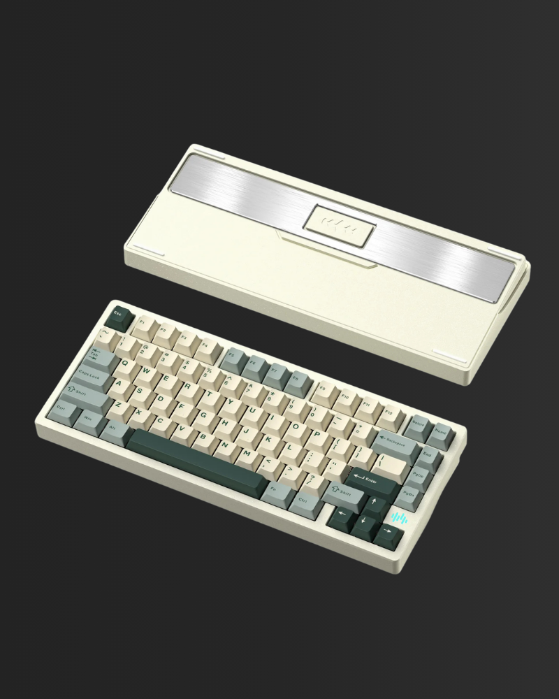AX75: Quick-Release Aluminum Wireless Keyboard, Milk White - Kerno