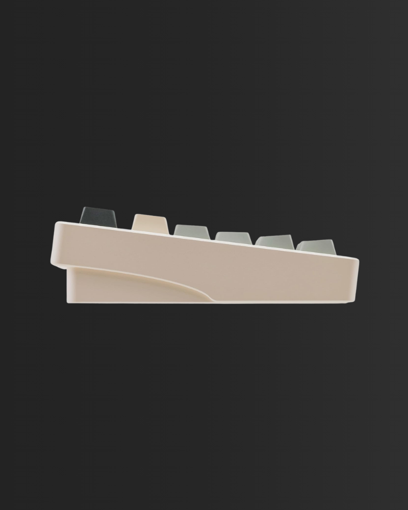 AX75: Quick-Release Aluminum Wireless Keyboard, Milk White - Kerno