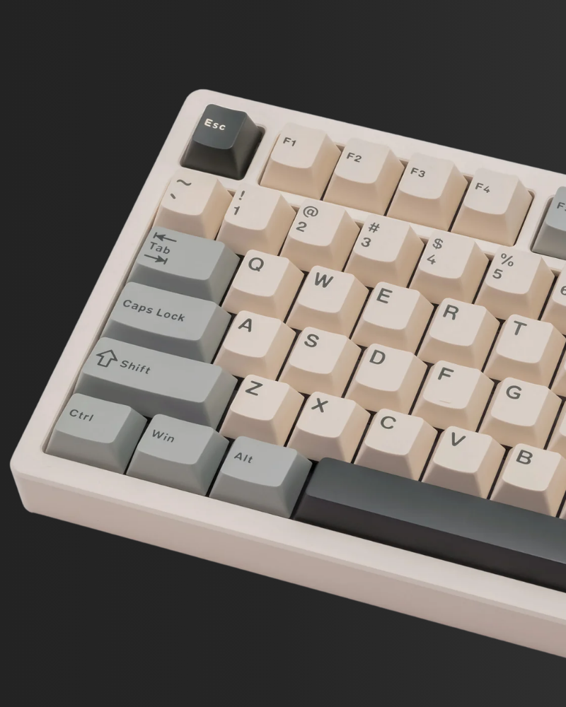 AX75: Quick-Release Aluminum Wireless Keyboard, Milk White - Kerno