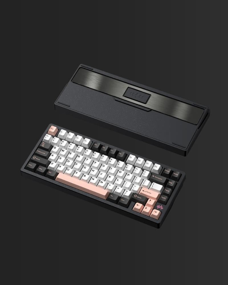 AX75: Quick-Release Aluminum Wireless Keyboard, Obsidian Black - Kerno