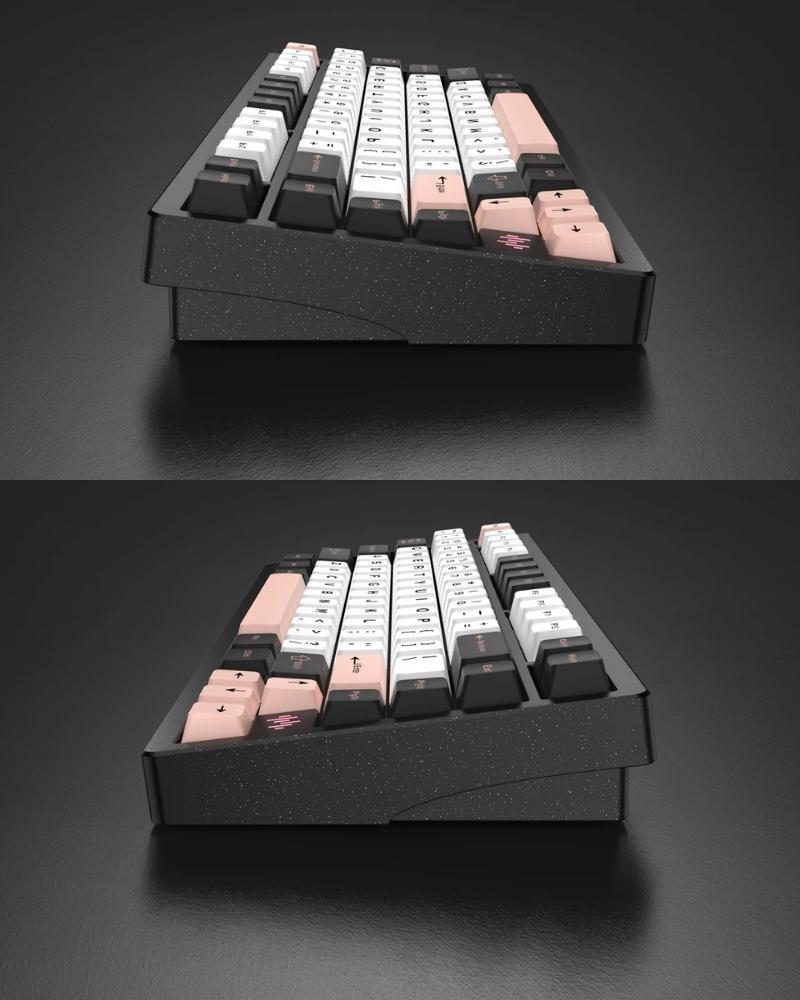 AX75: Quick-Release Aluminum Wireless Keyboard, Obsidian Black - Kerno