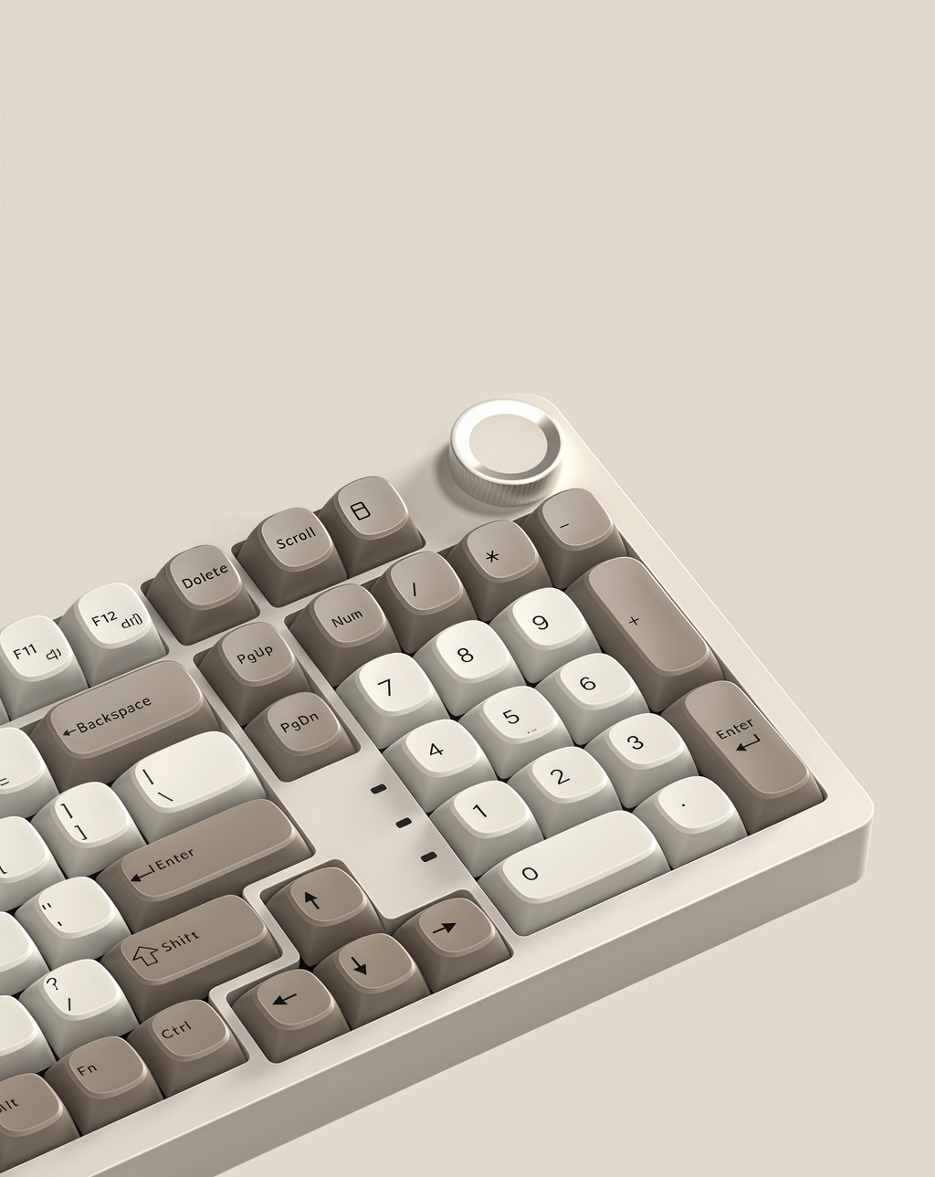 Warm Gray 98: Gasket Mount Wireless Keyboard, Knob - Kerno