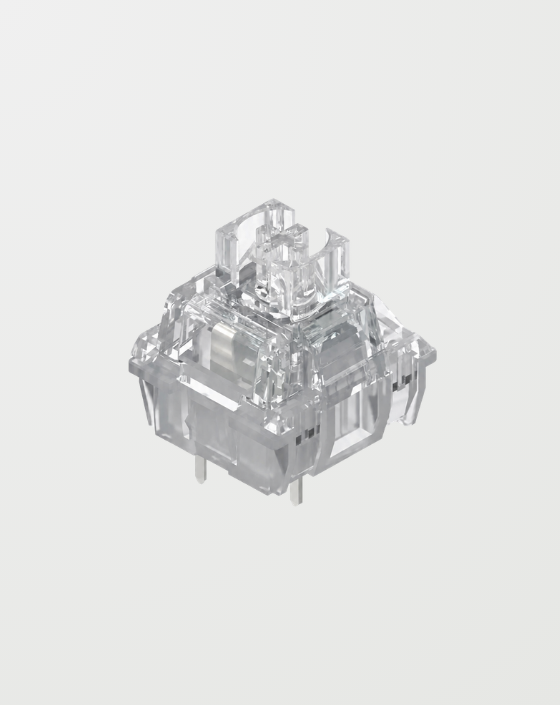Clear Silent Linear Switches, 39gf, Factory Lubed, 100 Pack - Kerno