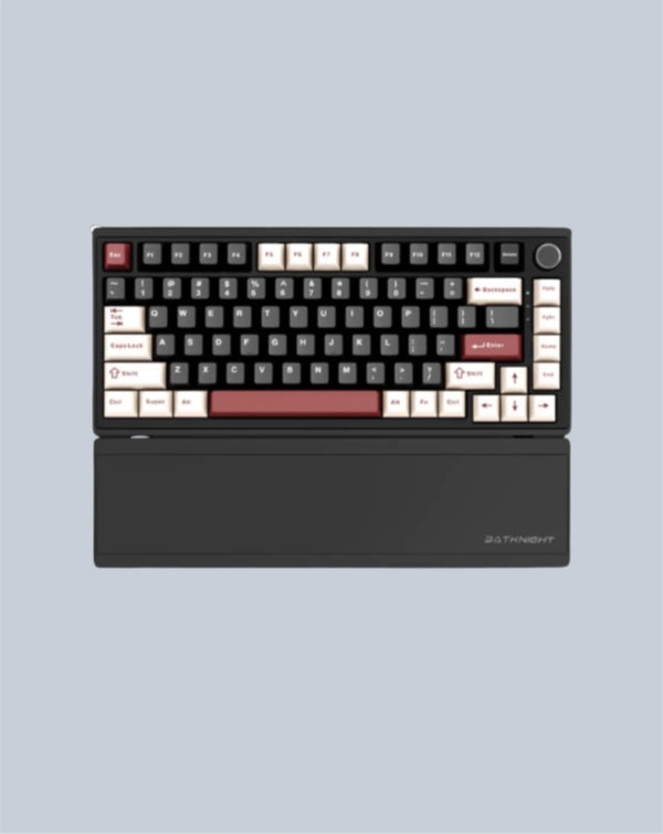 Dark Glory: 75% Wireless Keyboard, Foldable Palm Rest - Kerno