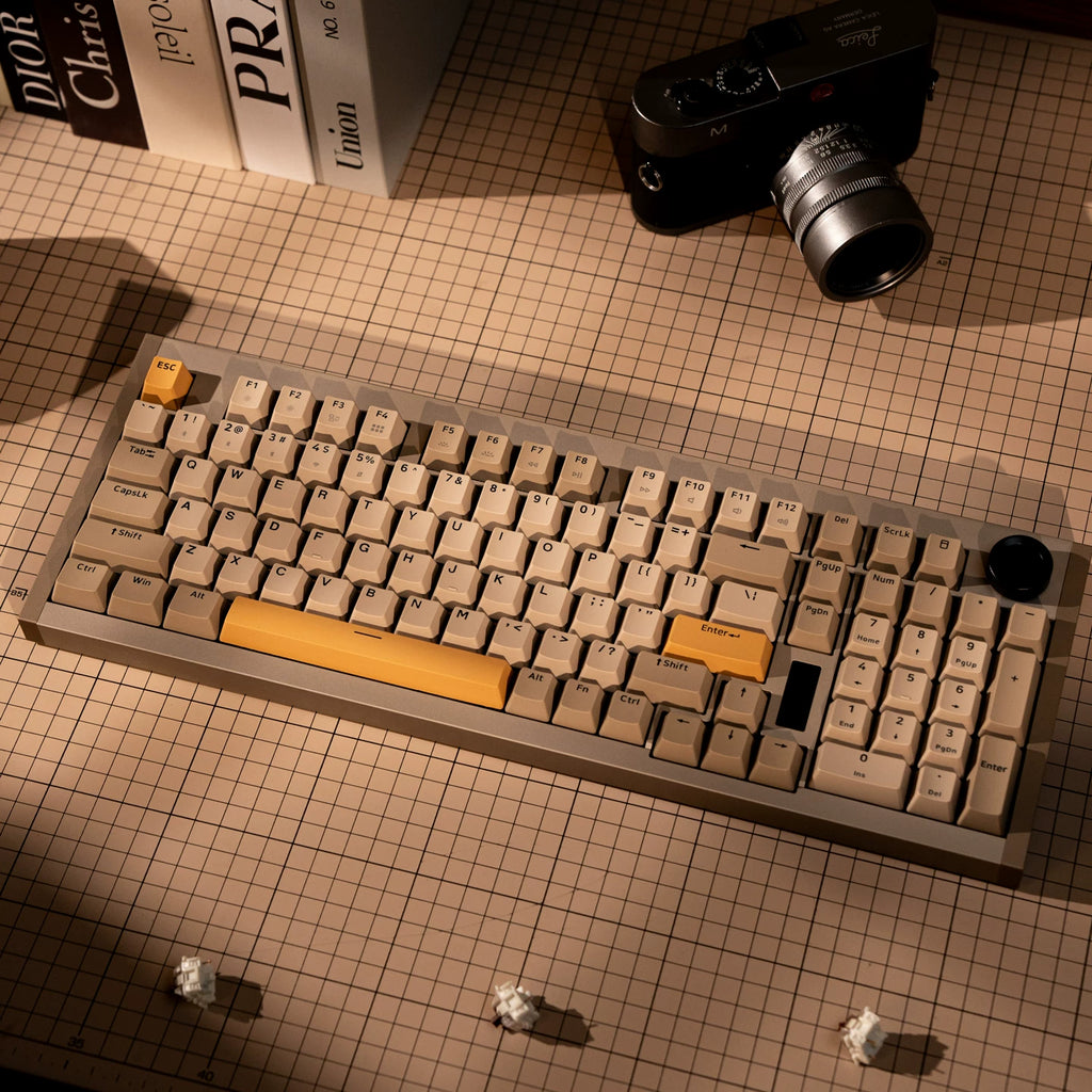 Desert Aluminum 96: CNC Gasket Wireless Keyboard, Knob - Kerno