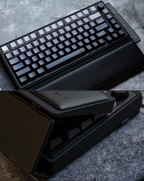 Ink Dust Black: 75% Wireless Keyboard, Foldable Palm Rest - Kerno