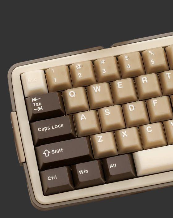 Latte Cream - Semi-Transparent Keycap Set, Cherry Profile - Kerno