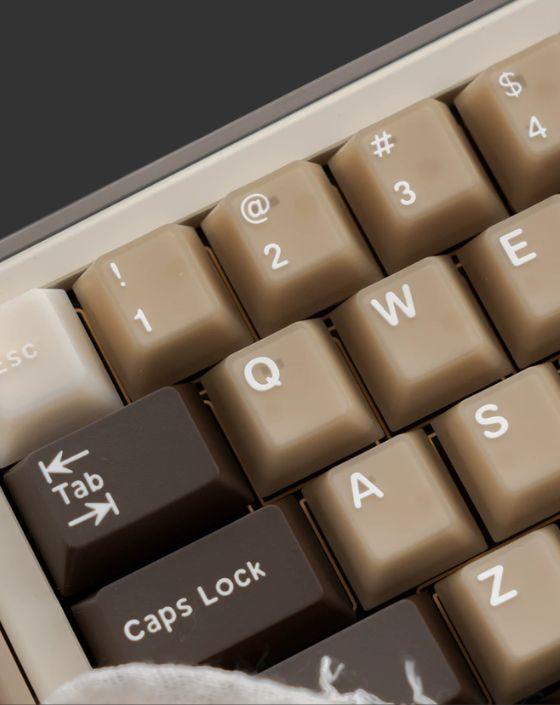 Latte Cream - Semi-Transparent Keycap Set, Cherry Profile - Kerno