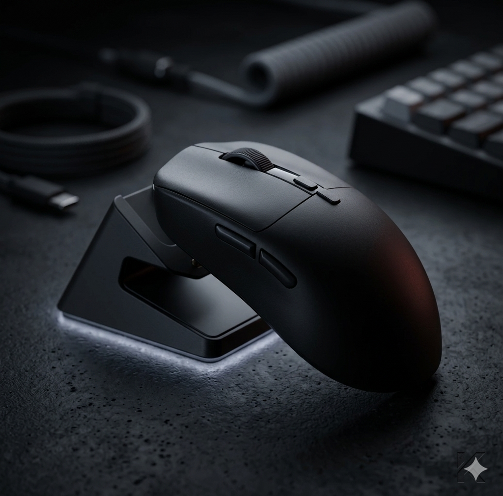 Matte Black 49g - Tri-mode Wireless Precision Mouse - Kerno