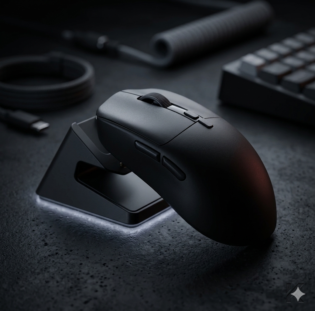 Matte Black 49g - Tri-mode Wireless Precision Mouse - Kerno