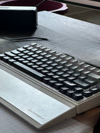 Ink Dust White: 75% Wireless Keyboard, Foldable Palm Rest - Kerno