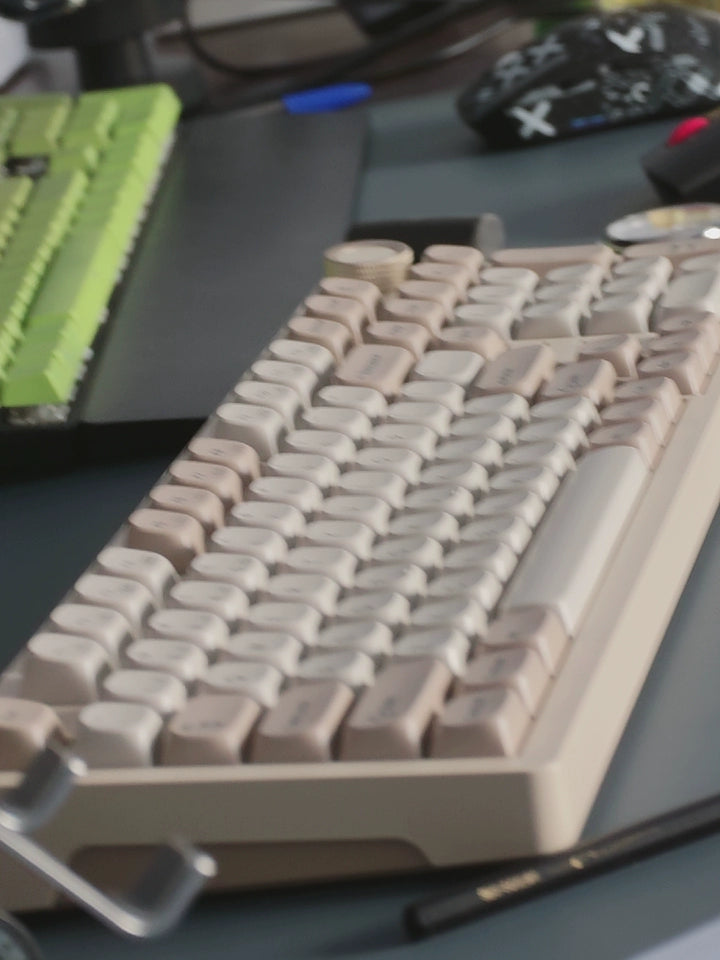 This mechanical keyboard is excellent. Its reasonable design and three-mode operation make it convenient for various applications. The key sounds great, and the key feedback is crisp and responsive. Highly recommended for anyone in need.