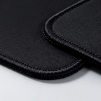 Plain Black Desk Pad : Cloth Surface, Stitched Edge - Kerno