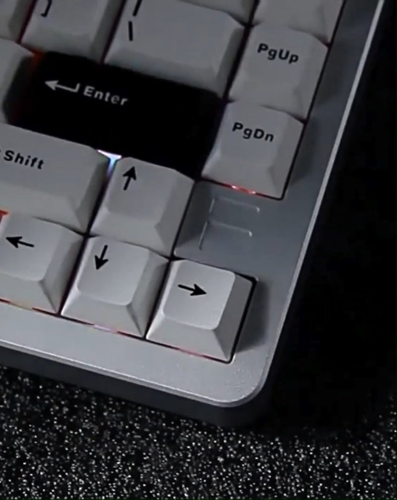 Moonlight Silver: 75% Aluminum Wireless Keyboard, Knob - Kerno