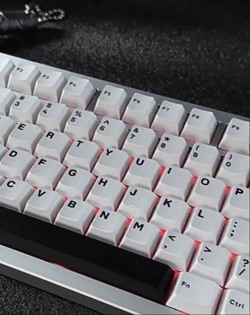 Moonlight Silver: 75% Aluminum Wireless Keyboard, Knob - Kerno