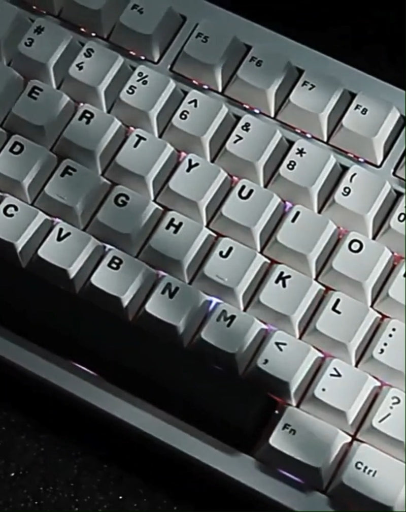 Moonlight Silver: 75% Aluminum Wireless Keyboard, Knob - Kerno