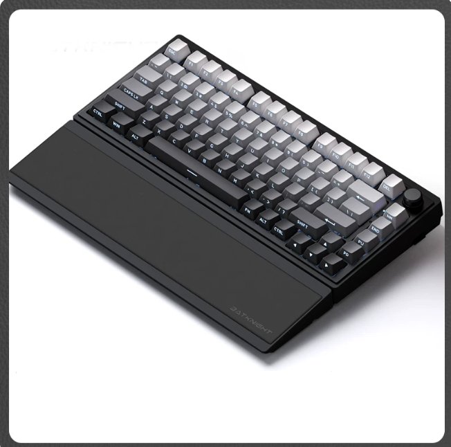 Ink Dust Black: 75% Wireless Keyboard, Foldable Palm Rest - Kerno