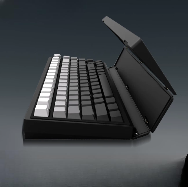 Ink Dust Black: 75% Wireless Keyboard, Foldable Palm Rest - Kerno