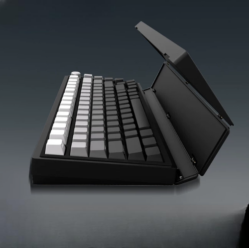 Ink Dust Black: 75% Wireless Keyboard, Foldable Palm Rest - Kerno