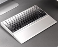 Ink Dust White: 75% Wireless Keyboard, Foldable Palm Rest - Kerno
