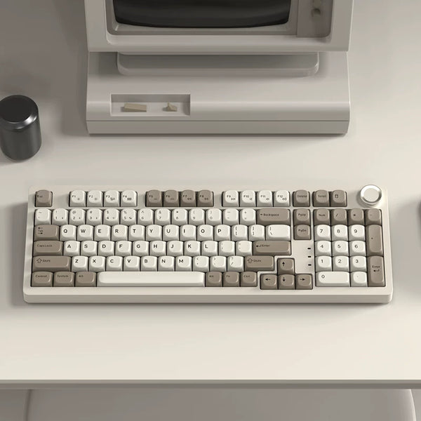 Warm Gray 98: Gasket Mount Wireless Keyboard, Knob - Kerno