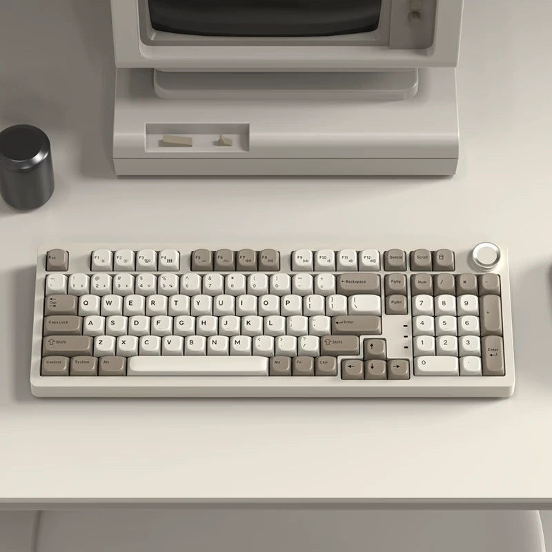 Warm Gray 98: Gasket Mount Wireless Keyboard, Knob - Kerno