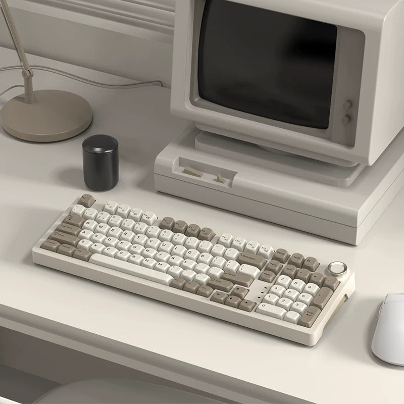 Warm Gray 98: Gasket Mount Wireless Keyboard, Knob - Kerno