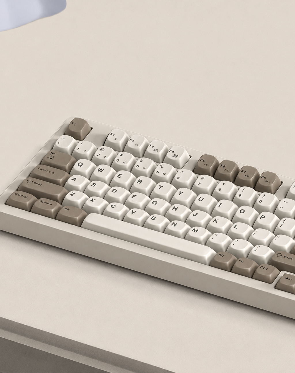 Warm Gray 98: Gasket Mount Wireless Keyboard, Knob - Kerno