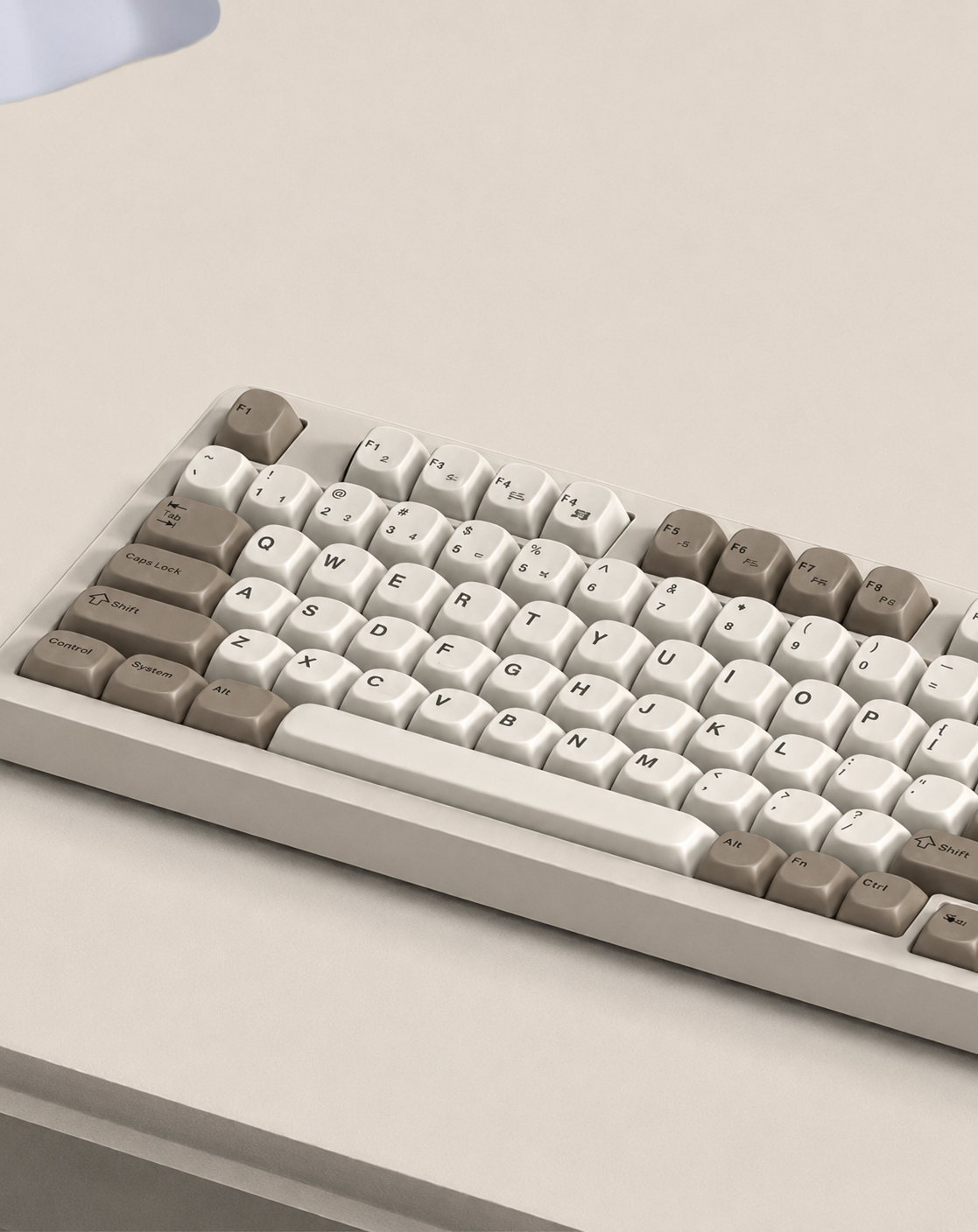 Warm Gray 98: Gasket Mount Wireless Keyboard, Knob - Kerno