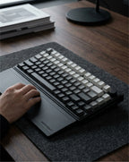 Ink Dust Black: 75% Wireless Keyboard, Foldable Palm Rest - Kerno
