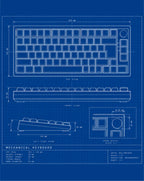 Ink Dust Black: 75% Wireless Keyboard, Foldable Palm Rest - Kerno