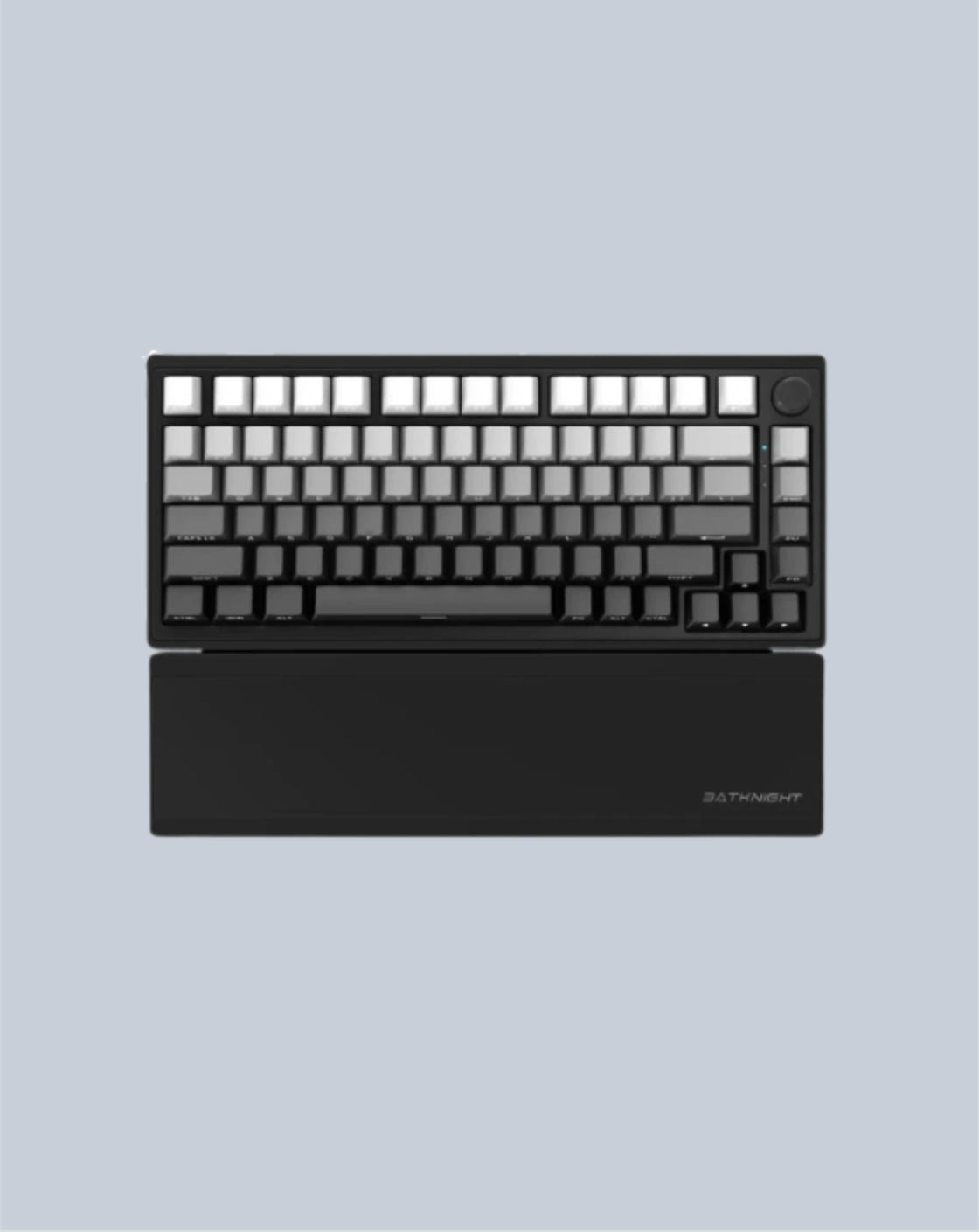 Ink Dust Black: 75% Wireless Keyboard, Foldable Palm Rest - Kerno
