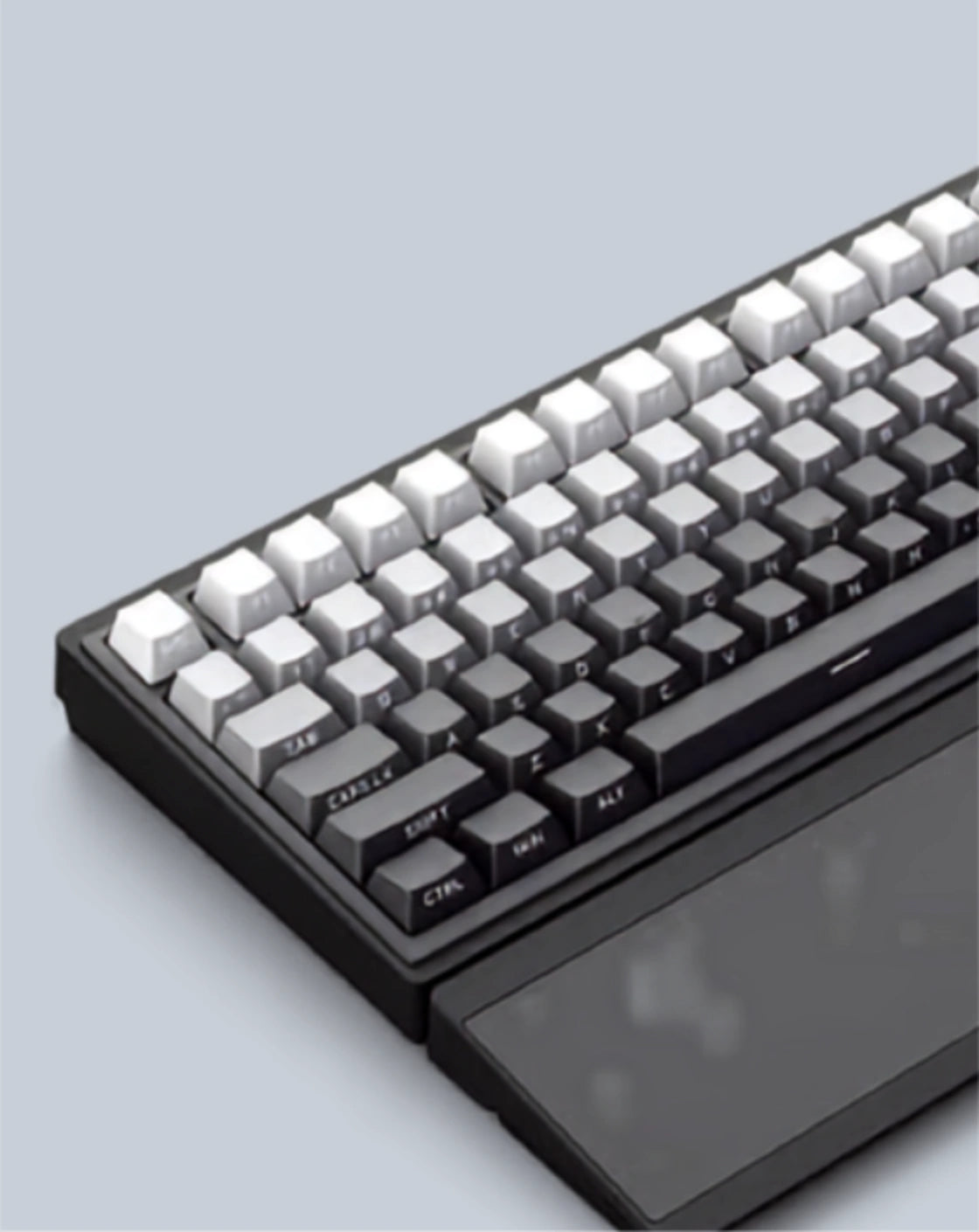 Ink Dust Black: 75% Wireless Keyboard, Foldable Palm Rest - Kerno