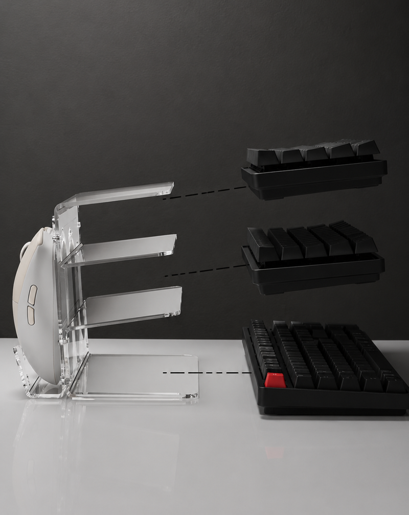 Kerno Three-Tier Acrylic Keyboard & Mouse Display Rack — detail image 04