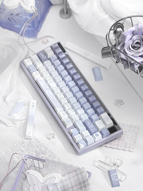 Butterfly Whisper Keycap Set - PBT Dye-Sub, 144 Keys - Kerno