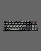 Retro Black & Gray Keycap Set - OEM Profile, Double-Shot PBT - Kerno