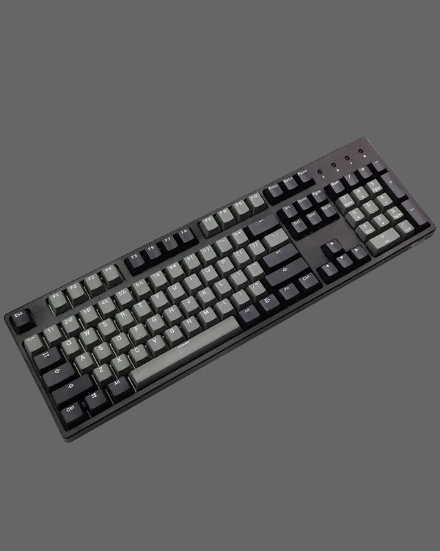 Retro Black & Gray Keycap Set - OEM Profile, Double-Shot PBT - Kerno
