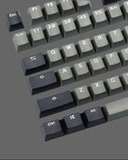 Retro Black & Gray Keycap Set - OEM Profile, Double-Shot PBT - Kerno