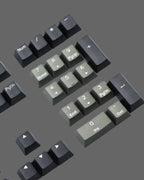 Retro Black & Gray Keycap Set - OEM Profile, Double-Shot PBT - Kerno
