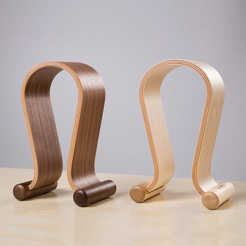 Bent Plywood Headphone Stand - Omega Curve - Kerno