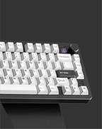 Midnight Black: 75% Aluminum Wireless Keyboard, Knob - Kerno